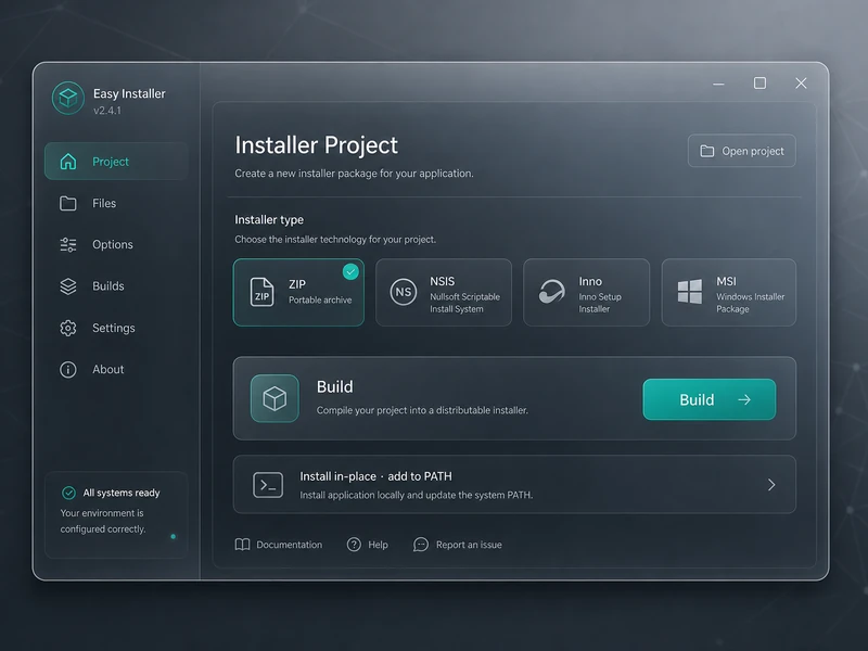 Screenshot of Easy Installer